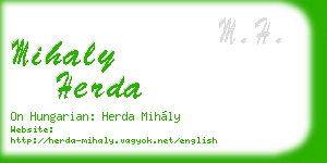 mihaly herda business card